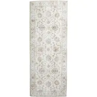 FRAAI Tapis de couloir lavable | Domingo Oriental Blanc | 80x300cm | Blanc | Tapis de couloir | Tapis