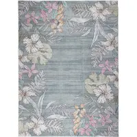 FRAAI Tapis d’extérieur à fleurs | Poppy Vert Olive | 160x230cm | Vert | Rectangulaire | Tapis