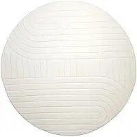FRAAI Tapis scandinave rond | Charm Arches Blanc | Ø 200cm | Blanc | Rond | Tapis