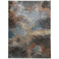 Studio Clarice Tapis industriel | Raphael Bleu/Terra | 160x230cm | Bleu | Rectangulaire | Tapis