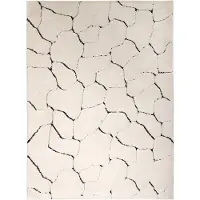 FRAAI Tapis scandinave | Yune Stone Crème/Noir | 160x230cm | Crème | Rectangulaire | Tapis
