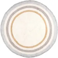 Little Olly Tapis rond lavable pour enfant | Milo Gris | Ø 120cm | Gris | Rond | Tapis enfants
