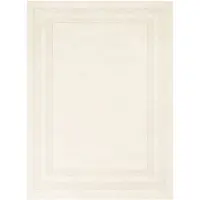 Studio Clarice Tapis en laine – Judith Border Crème | 80x150cm | Crème | Rectangulaire | Tapis
