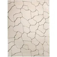 FRAAI Tapis scandinave | Yune Stone Crème/Vert | 120x170cm | Crème | Rectangulaire | Tapis