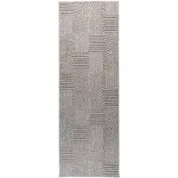 Studio Clarice Tapis de couloir – Hidde 3D Circles Gris | 80x250cm | Gris | Rectangulaire | Tapis