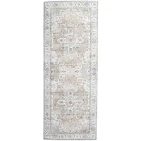 FRAAI Tapis de couloir lavable | Domingo Mandala Beige | 80x250cm | Crème | Tapis de couloir | Tapis
