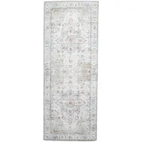 FRAAI Tapis de couloir lavable | Domingo Mandala Blanc | 80x250cm | Blanc | Tapis de couloir | Tapis