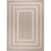 FRAAI Tapis d'intérieur et d'extérieur | Sierra Frame Beige/Crème | 230x330cm | Beige | Polypropylène | Rectangulaire