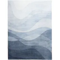 FRAAI Tapis moderne | Field Bleu/Gris | 160x230cm | Gris | Rectangulaire | Tapis