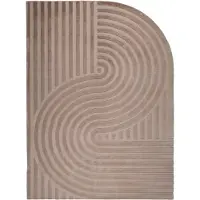 FRAAI Tapis de forme irrégulière | Wavy Taupe | 160x230cm | Taupe | Polyester | Forme libre