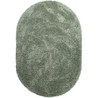 NATURL. Tapis shaggy ovale | Blaze Vert | 160x230cm | Vert | Synthétique | Ovale
