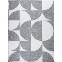 FRAAI Tapis d'extérieur | Summer Shapes Gris | 160x230cm | Gris | Rectangulaire | Tapis d'extérieur