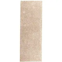 NATURL. Tapis de couloir à poils longs | Solid Beige | 80x300cm | Crème | Polypropylène | Tapis de couloir