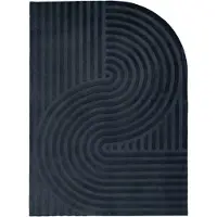 FRAAI Tapis de forme irrégulière | Wavy Anthracite | 120x170cm | Anthracite | Polyester | Forme libre