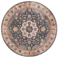 FRAAI Tapis rond vintage | Imagine Medallion Rustique | Ø 200cm | Multicolore | Polyester | Rond