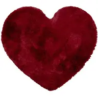 Little Olly Tapis enfant | Huggy Heart Rouge | 70x80cm | Rouge | Forme libre | Tapis enfants