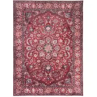 FRAAI Tapis vintage | Imagine Medallion Rouge | 140x200cm | Rouge | Polyester | Rectangulaire