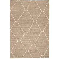 FRAAI Tapis d'extérieur en jute | Fora Lines Naturel | 120x170cm | Crème | Rectangulaire | Tapis d'extérieur