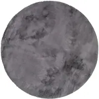 NATURL. Tapis rond à poils longs | Comfy Supreme Anthracite | Ø 200cm | Anthracite | Rond | Tapis