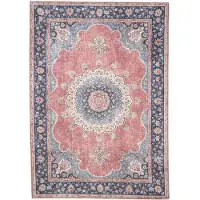 FRAAI Tapis vintage | Lily Medallion Rouge/Rose | 300x400cm | Rouge | Rectangulaire | Tapis
