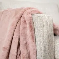 NATURL. Plaid lavable | Otis Rose | 130x170cm | Rose | Polyester | Rectangulaire