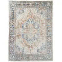 FRAAI Tapis lavable | Nova Medallion Rustique | 280x380cm | Multicolore | Polyester | Rectangulaire