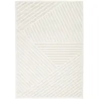 FRAAI Tapis d'intérieur et d'extérieur moderne | Nori Lines Blanc | 200x290cm | Blanc | Rectangulaire | Tapis