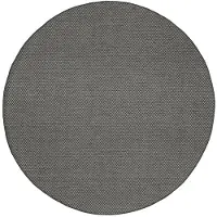 FRAAI Tapis d'extérieur rond | Malta Arrow Noir | Ø 100cm | Noir | Rond | Tapis d'extérieur