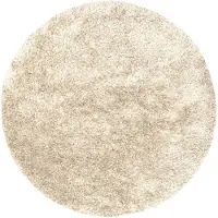 Studio Clarice Tapis rond shaggy | Grace Blanc | Ø 160cm | Blanc | Rond | Tapis