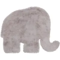 Little Olly Tapis enfant | Huggy Elephant Gris | 80x100cm | Gris | Forme libre | Tapis enfants