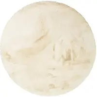 NATURL. Tapis rond à poils longs | Comfy Supreme Crème | Ø 230cm | Crème | Rond | Tapis