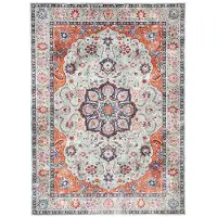 FRAAI Tapis vintage | Imagine Medallion Vert | 80x150cm | Vert | Polyester | Rectangulaire