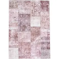 FRAAI Tapis patchwork | Lago Rouge/Rose | 140x200cm | Rose | Rectangulaire | Tapis