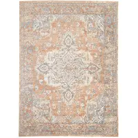 FRAAI Tapis lavable | Nova Medallion Terracotta | 200x290cm | Terracotta | Polyester | Rectangulaire