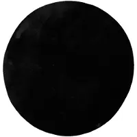 NATURL. Tapis rond à poils courts | Cozy Noir | Ø 230cm | Noir | Polyester | Rond