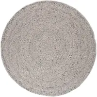 NATURL. Tapis en laine rond | Wise Gris/Blanc No. 609 | Ø 150cm | Gris | Rond | Tapis