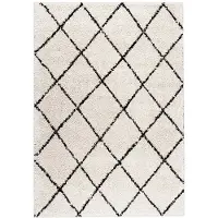 FRAAI Tapis vintage | Wonder Vert/Noir | 280x380cm | Crème | Polypropylène | Rectangulaire