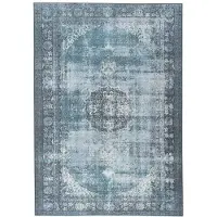 FRAAI Tapis vintage | Estate Medallion Bleu/Vert | 115x170cm | Turquoise | Rectangulaire | Tapis