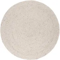 NATURL. Tapis en laine rond | Wise Gris/Chiné No. 367 | Ø 180cm | Gris | Rond | Tapis