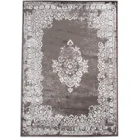 FRAAI Tapis vintage | Adore Medallion Taupe/Gris | 230x330cm | Gris | Rectangulaire | Tapis