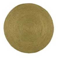 NATURL. Tapis en jute | Fair Rond Vert | Ø 140cm | Vert | Rond | Tapis