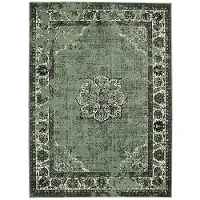 FRAAI Tapis vintage | Wonder Vert/Noir | 280x380cm | Vert | Rectangulaire