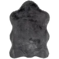 Little Olly Tapis enfant | Huggy Sheep Anthracite | 55x80cm | Anthracite | Polyester | Forme libre