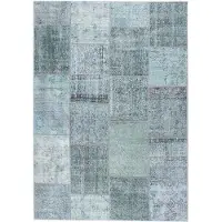 FRAAI Tapis patchwork | Estate Bleu/Vert | 230x330cm | Turquoise | Rectangulaire | Tapis