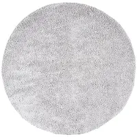 NATURL. Tapis rond à poils longs | Lofty Gris Clair | Ø 150cm | Gris | Rond | Tapis