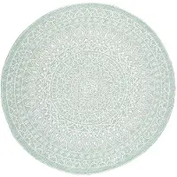 FRAAI Volero - Tapis d'extérieur rond - Menthe aztèque d'été - Ø 180cm