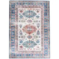FRAAI Tapis vintage | Azara Yasmin Bleu Clair | 230x330cm | Bleu | Rectangulaire | Tapis