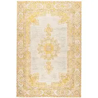 FRAAI Tapis vintage | Dreams Jaune Ocre | 160x240cm | Jaune | Chenille | Rectangulaire