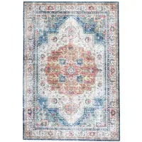 FRAAI Tapis vintage | Azara Bleu Clair | 80x150cm | Bleu | Polyester | Rectangulaire