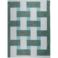 FRAAI Tapis d'intérieur et d'extérieur rétro | Pop Lines Vert | 120x170cm | Vert | Rectangulaire | Tapis